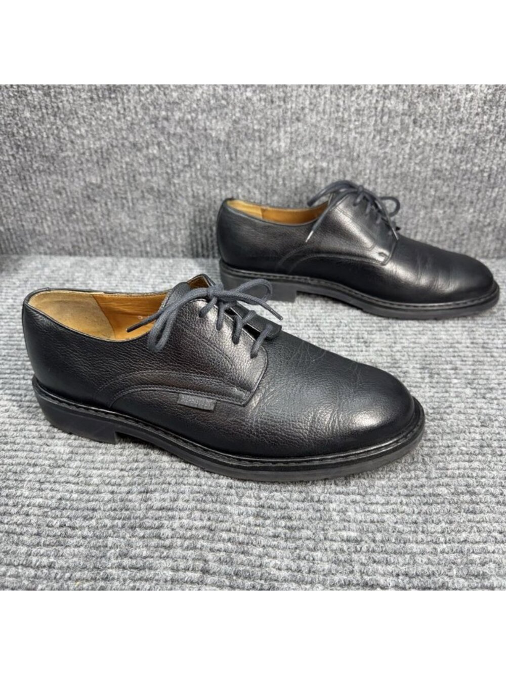 Mephisto Marlon Shoes Mens 9 Black Pebble Leather Air-Relax Goodyear Made France
